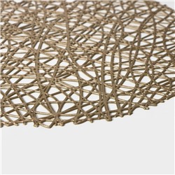 Салфетки сервировочные на стол Доляна «Паутинка», d=38 см, 4 шт., золотые