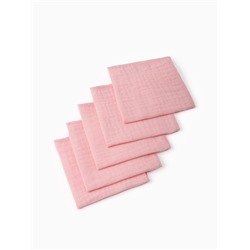 Набор платочков Крошка Я Rose 20*20 см-5 шт, муслин, 100 % хлопок
