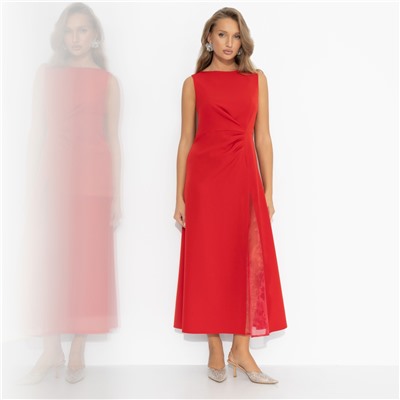 Платье, Плавный силуэт (красное)