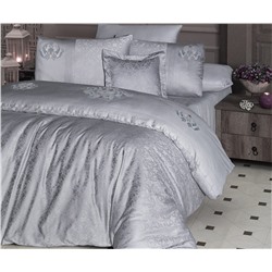 Сатиновое Постельное белье Евро 2 сп. V.I.P Moonlıght SATIN First Choice