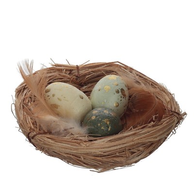 GAEM Набор из 2-х изделий декоративных "Гнездо пасхальное" (8*4,5), L17 W9 H2 см