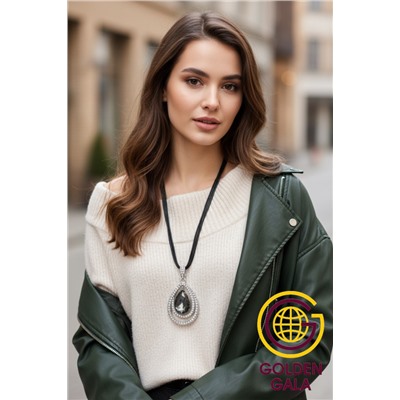 Кулон на кожаном шнурке "Женская грация" Арт КШ2130/09