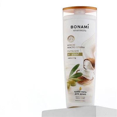 Гель для душа женский, 400 мл, аромат оливы и кокоса, BONAMI