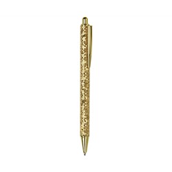 Ручка шариковая автоматическая MESHU "Gold shimmer" синяя, 1,0мм