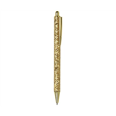 Ручка шариковая автоматическая MESHU "Gold shimmer" синяя, 1,0мм