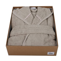 Халат Велюровый Мужской (L) Ecosoft Bej Bay Large Bornoz- EcoCotton