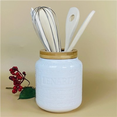 140-125 Набор кухонных принадлежностей 5пр. на подставке BAMBOO в под.уп.(х18)Фарфор