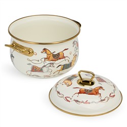 КАСТРЮЛЯ LEFARD ЭМАЛИРОВАННАЯ С КРЫШКОЙ, СЕРИЯ PASSAGE, 3,8Л, ДИА.20СМ ПОДХОДИТ ДЛЯ ИНДУК.ПЛИТ