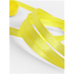 Лента атласная, 6 мм, 23±1 м, жёлтая №15