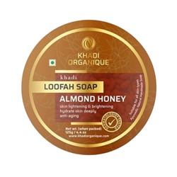 Мыло с Люфой, Миндалем и Медом (125 г), Loofah Soap Almond Honey, произв. Khadi Organique