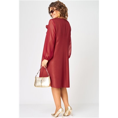 Платье EVA GRANT 7322А бордо