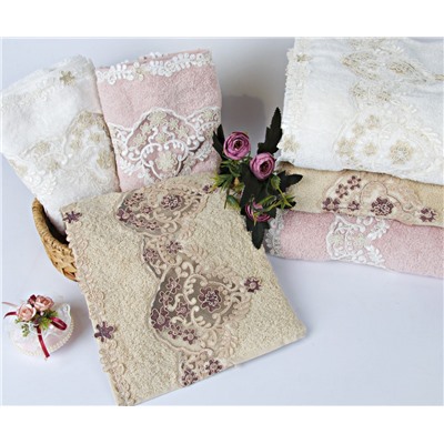 Хлопок Полотенце с Вышивкой 85x150 см 1 шт/уп. Fiore - Royal Nazik