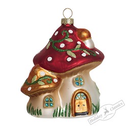 Домик "Грибочки на полянке" (стекло) 9,5х7,5х11 см