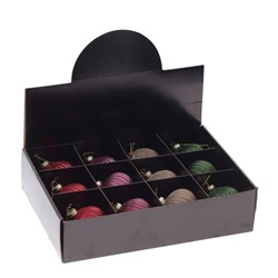 GAEM Набор из 12шт Украшение новогоднее "Шар", D 8 см, L35 W25 H8,5 см