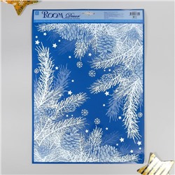 Статическая наклейка для окон и зеркал Room Decor «Хвоя», 26.5×40 см