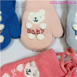 Детские варежки утепленные с начесом длина 11 см Арт 3