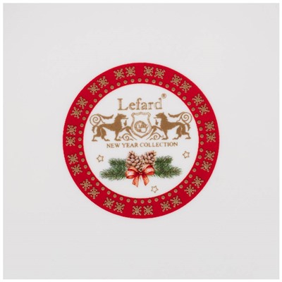 ТАРЕЛКА ОБЕДЕННАЯ LEFARD "ТРОЙКА" 27 СМ КРАСНАЯ (КОР=18ШТ.)