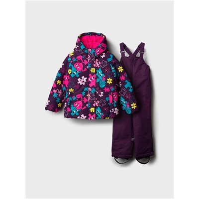 Комплект зимний для девочки: куртка, полукомбинезон