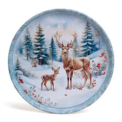 ПОДНОС СЕРВИРОВОЧНЫЙ AGNESS "ЗИМНЯЯ СКАЗКА" 33*2,1 СМ