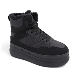 Кроссовки на меху В26-1 черные