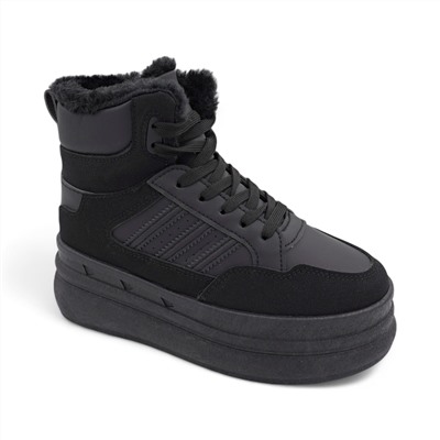 Кроссовки на меху В26-1 черные