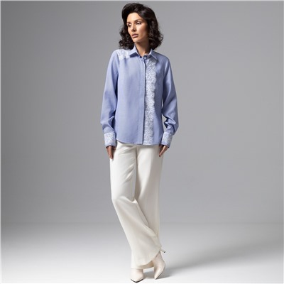 Блуза комбинированная с кружевом, Совершенство по умолчанию