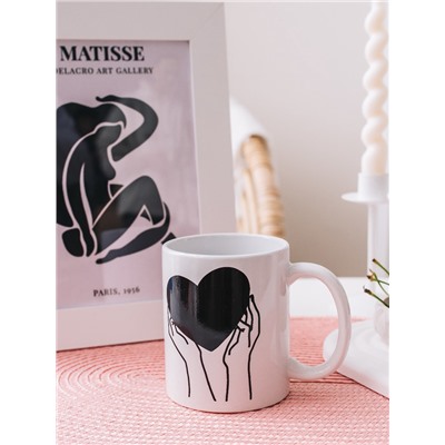 Кружка - хамелеон Доляна Warm up, 350 мл, керамика, белая