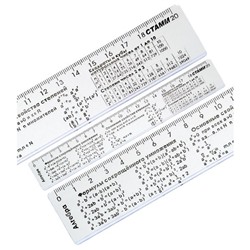 Линейка пластик 20см Алгебра" справочная б/цв. ЛС03/100/ пр-во:Россия*