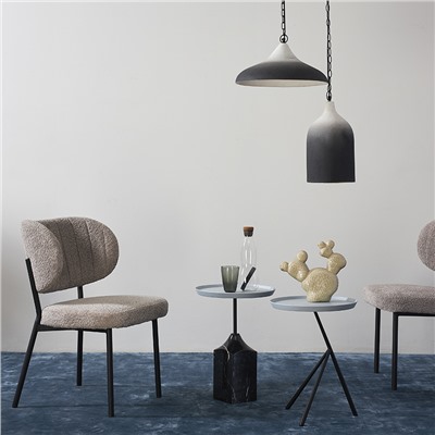 Столик кофейный Sustainable collection, Ø38 см, серый/черно-белый