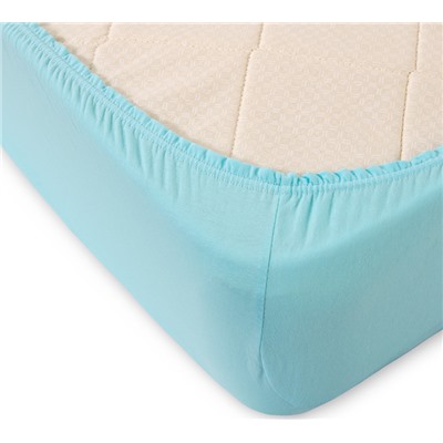 Простыня трикотажная на резинке бирюзовый Текс-Дизайн