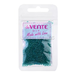 Бисер круглый полупрозрачный "Frosted" стеклянный, 2 мм, 10 г, в пластиковом пакете с блистерным подвесом, изумрудный