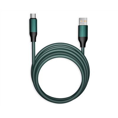 Кабель Smartbuy Bold, USB - Type-C, экстрапрочный, 3A output, оплетка TPE, 1м, мятный