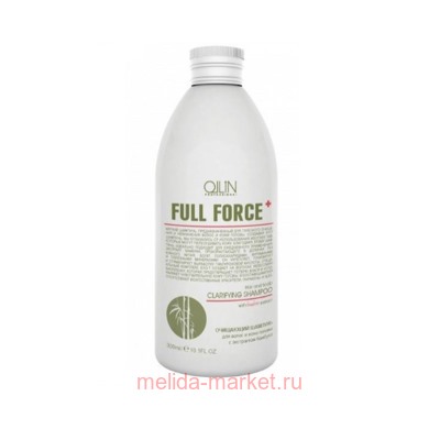 OLLIN FULL FORCE Очищающий шампунь для волос и кожи головы с экстрактом бамбука 400мл