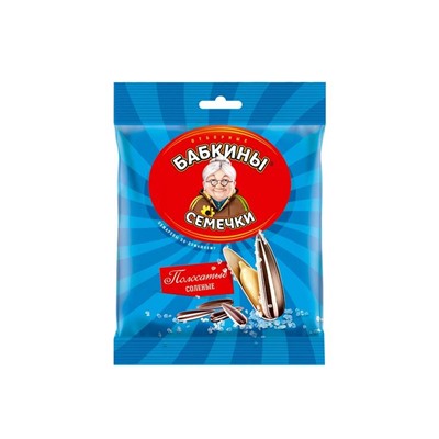«Бабкины семечки», семечки полосатые, солёные, 90 г