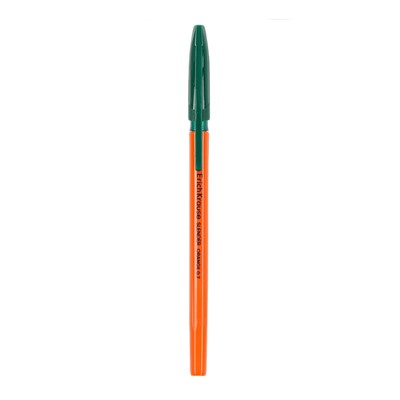 Ручка шариковая ErichKrause Slender Stick Orange, Super Glide, 0.7 мм, зелёная