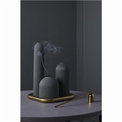 Свеча декоративная графитового цвета из коллекции Edge, 16,5см