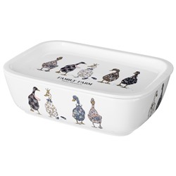 БЛЮДО С КРЫШКОЙ LEFARD "FAMILY FARM" ПРЯМОУГ. 25*17*7,5 СМ 1800 МЛ (КОР=8ШТ.)