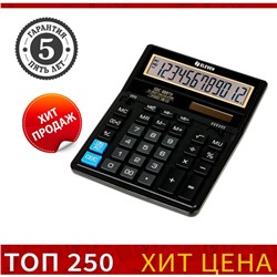 Калькулятор настольный Eleven SDC888TII, 12-разрядный, 159×205×27 мм, двойное питание, чёрный