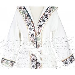 Халат Велюровый Женский (L) Ahsen Krem Bayan Bornoz Large - EcoCotton