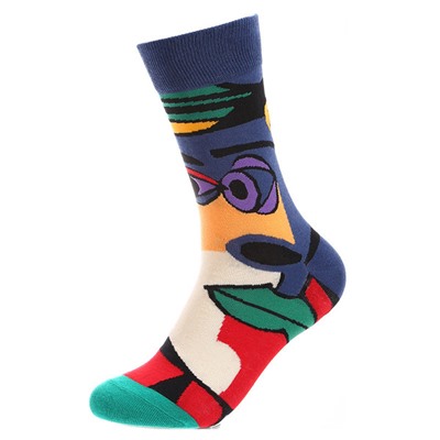 Haichin Genuine brand demi-season socks for leisure, mid-length