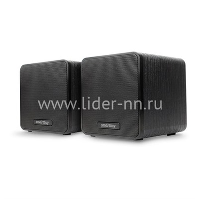 Мультимедийные стерео колонки SmartBuy CUBES USB дерево (черные)