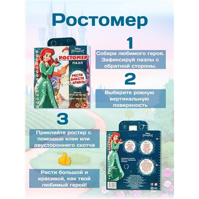 W0658 Набор журналов Мир Принцесс и Пазл-ростомер Русалочка