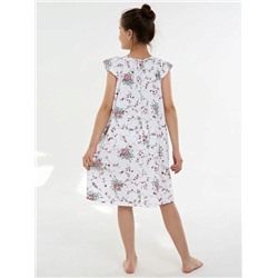 Детская сорочка "Луна" / Цветочки на белом