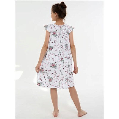 Детская сорочка "Луна" / Цветочки на белом