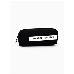 Пенал школьный текстильный No hard feelings, 18×6.5 см