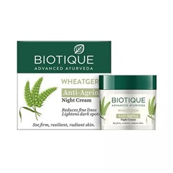 Ночной крем для лица с ростками Пшеницы (50 г), Bio Wheatgerm Night Cream, произв. Biotique