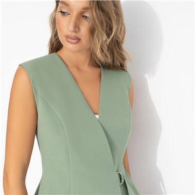 Жилет приталенный, Сила пастели (оливковый)