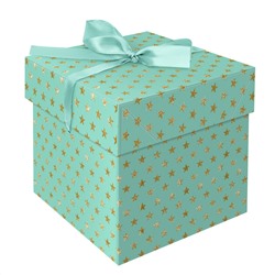 Коробка подарочная MESHU "Stars" 15*15*15см с лентой MS_54180/12/Китай