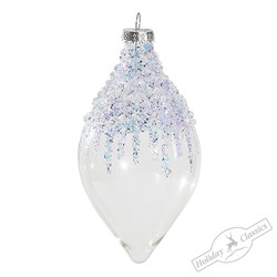 Капля "Синий иней" (стекло прозрачное) 7х7х14 см