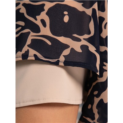 Платье Идиллия (сине-бежевое) П15379-16М